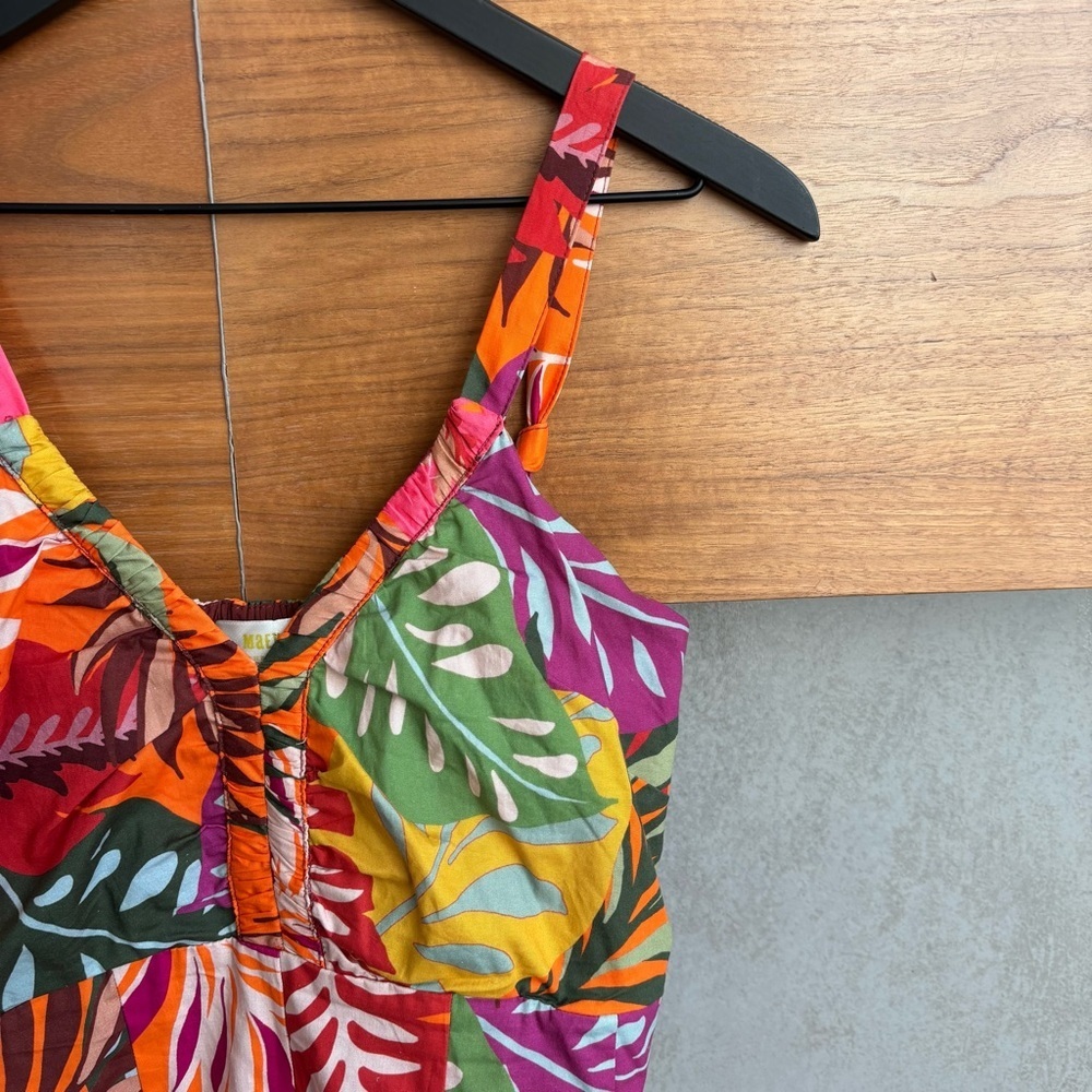 Anthropologie Maeve Printed Ruched Mini Dress, Size 12 - Picture 7 of 13